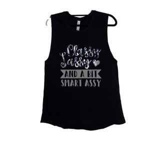 Bella Canvas Black Tank Top Classy Sassy and a bit smart NWOT